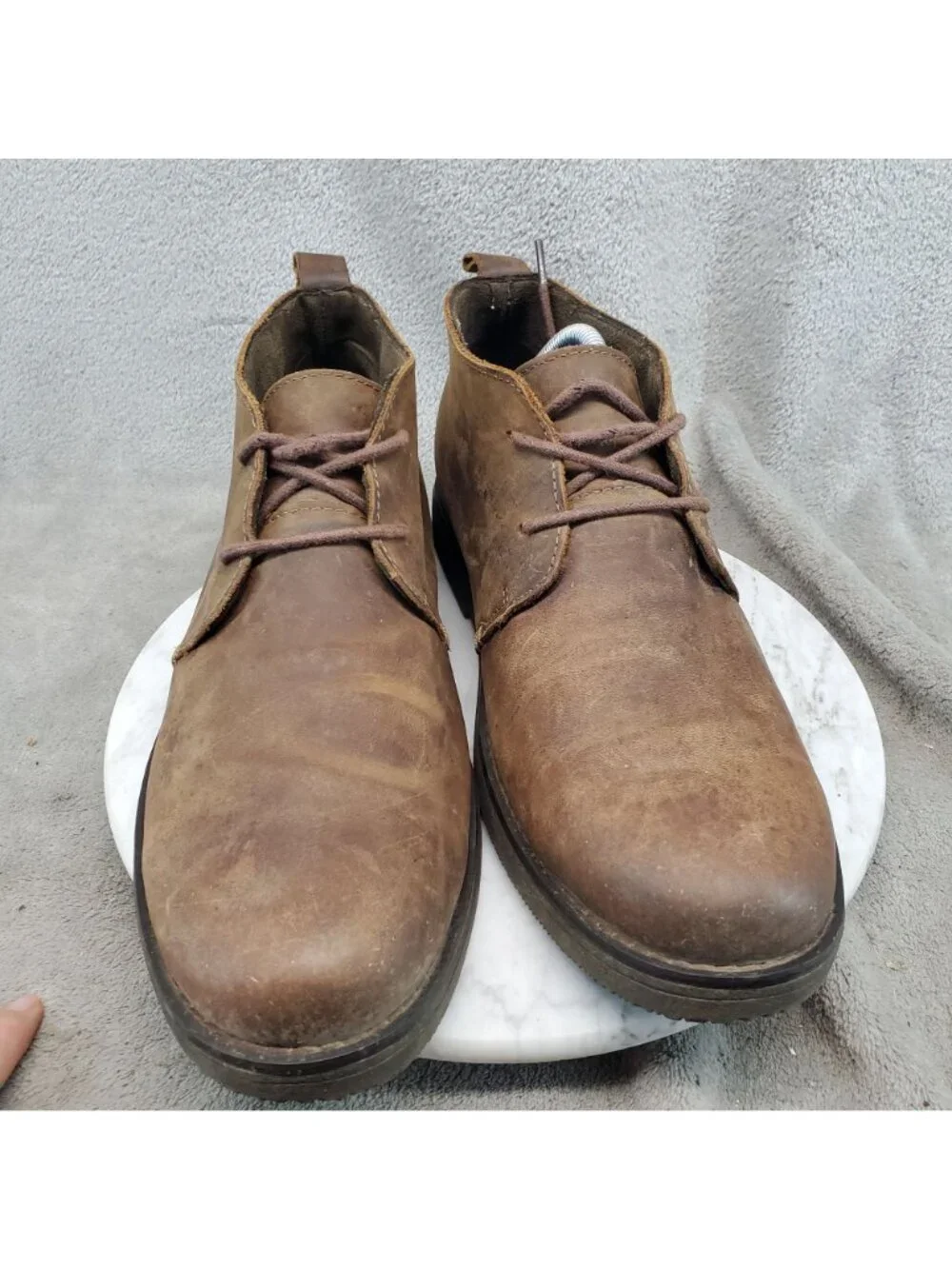 Target Shoes Mens Size 11 Brown Leather Lace Up Chukka Boots *Read*